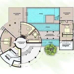 Villa Piscina de 2 Dormitorios